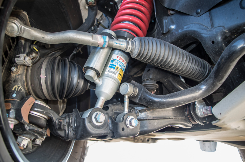 Everything’s beefy under here. The steering rack, ball joints and sway bar are all nice and thick.